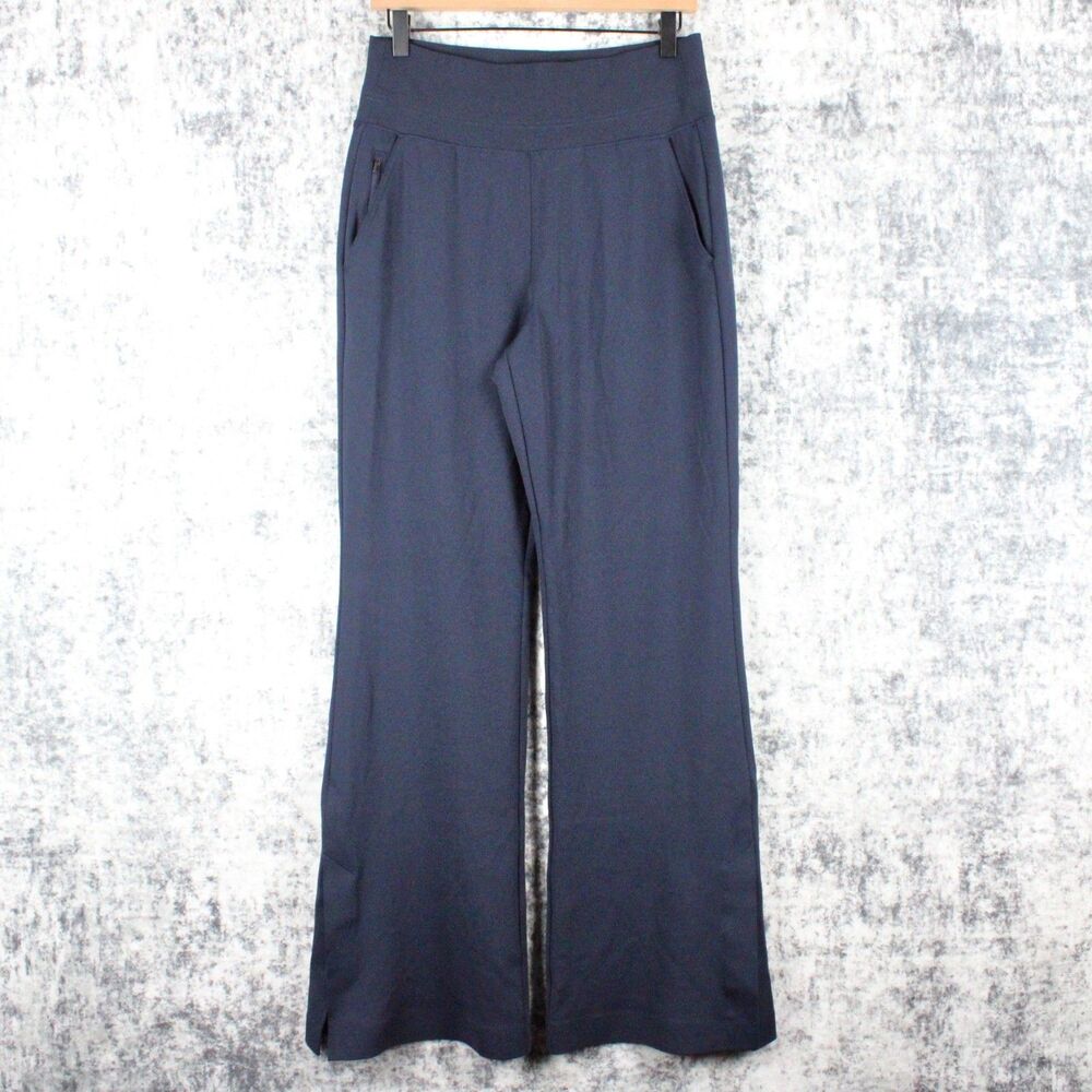 Athleta Womens Size S Venice High Rise Wide Leg Pant Navy Blue Gym Casual
